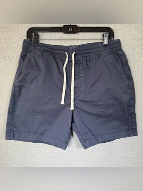 J Crew Men’s M 6” Dock Shorts Navy Elastic Waist Drawstrings